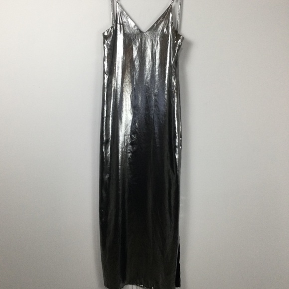 Nasty Gal Alloy About Eve Metallic Maxi Dress - Picture 2 of 6